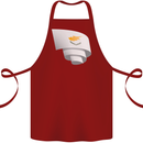 Curled Cyprus Flag Cypriot Day Football Cotton Apron 100% Organic Maroon