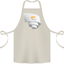 Curled Cyprus Flag Cypriot Day Football Cotton Apron 100% Organic Natural