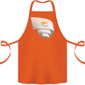 Curled Cyprus Flag Cypriot Day Football Cotton Apron 100% Organic Orange