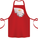 Curled Cyprus Flag Cypriot Day Football Cotton Apron 100% Organic Red