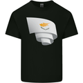 Curled Cyprus Flag Cypriot Day Football Kids T-Shirt Childrens Black