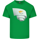 Curled Cyprus Flag Cypriot Day Football Kids T-Shirt Childrens Irish Green
