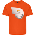 Curled Cyprus Flag Cypriot Day Football Kids T-Shirt Childrens Orange