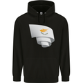 Curled Cyprus Flag Cypriot Day Football Mens 80% Cotton Hoodie Black