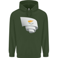 Curled Cyprus Flag Cypriot Day Football Mens 80% Cotton Hoodie Forest Green