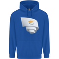 Curled Cyprus Flag Cypriot Day Football Mens 80% Cotton Hoodie Royal Blue