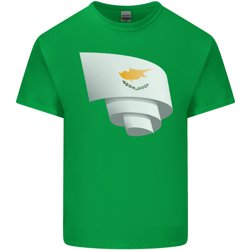 Curled Cyprus Flag Cypriot Day Football Mens Cotton T-Shirt Tee Top Irish Green