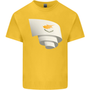 Curled Cyprus Flag Cypriot Day Football Mens Cotton T-Shirt Tee Top Yellow