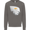 Curled Cyprus Flag Cypriot Day Football Mens Sweatshirt Jumper Charcoal