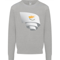 Curled Cyprus Flag Cypriot Day Football Mens Sweatshirt Jumper Sports Grey