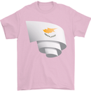 Curled Cyprus Flag Cypriot Day Football Mens T-Shirt 100% Cotton Light Pink