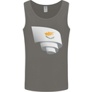 Curled Cyprus Flag Cypriot Day Football Mens Vest Tank Top Charcoal