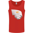 Curled Cyprus Flag Cypriot Day Football Mens Vest Tank Top Red