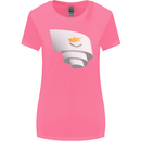 Curled Cyprus Flag Cypriot Day Football Womens Wider Cut T-Shirt Azalea