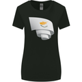 Curled Cyprus Flag Cypriot Day Football Womens Wider Cut T-Shirt Black