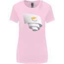 Curled Cyprus Flag Cypriot Day Football Womens Wider Cut T-Shirt Light Pink