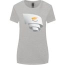 Curled Cyprus Flag Cypriot Day Football Womens Wider Cut T-Shirt Sports Grey