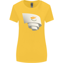 Curled Cyprus Flag Cypriot Day Football Womens Wider Cut T-Shirt Yellow