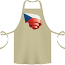 Curled Czechia Flag Czech Republic Day Football Cotton Apron 100% Organic Khaki