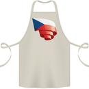 Curled Czechia Flag Czech Republic Day Football Cotton Apron 100% Organic Natural