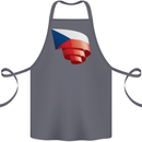 Curled Czechia Flag Czech Republic Day Football Cotton Apron 100% Organic Steel