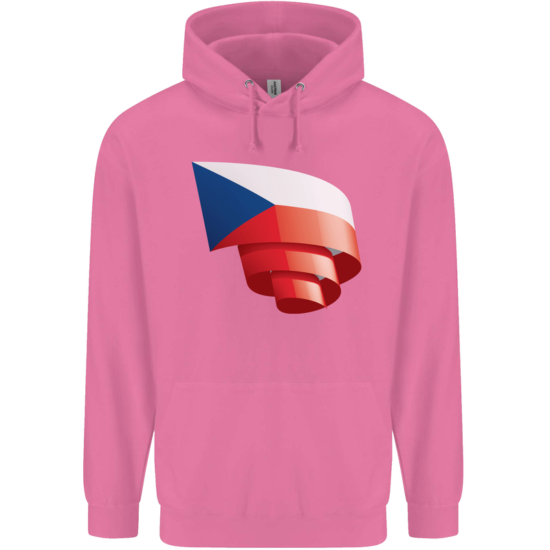 Curled Czechia Flag Czech Republic Day Football Mens 80% Cotton Hoodie Azelea