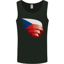 Curled Czechia Flag Czech Republic Day Football Mens Vest Tank Top Black