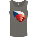 Curled Czechia Flag Czech Republic Day Football Mens Vest Tank Top Charcoal
