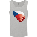 Curled Czechia Flag Czech Republic Day Football Mens Vest Tank Top Sports Grey