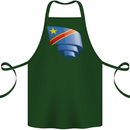 Curled DR Congo Flag Congolese Day Football Cotton Apron 100% Organic Forest Green