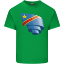 Curled DR Congo Flag Congolese Day Football Mens Cotton T-Shirt Tee Top Irish Green