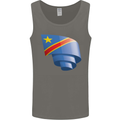 Curled DR Congo Flag Congolese Day Football Mens Vest Tank Top Charcoal