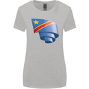 Curled DR Congo Flag Congolese Day Football Womens Wider Cut T-Shirt Sports Grey
