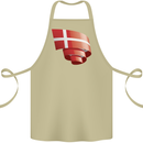 Curled Denmark Flag Danish Day Football Cotton Apron 100% Organic Khaki