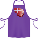 Curled Denmark Flag Danish Day Football Cotton Apron 100% Organic Purple