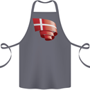 Curled Denmark Flag Danish Day Football Cotton Apron 100% Organic Steel