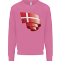 Curled Denmark Flag Danish Day Football Mens Sweatshirt Jumper Azalea