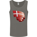 Curled Denmark Flag Danish Day Football Mens Vest Tank Top Charcoal