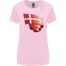 Curled Denmark Flag Danish Day Football Womens Wider Cut T-Shirt Light Pink