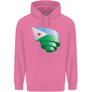 Curled Djibouti Flag Djiboutians Day Football Childrens Kids Hoodie Azalea