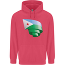 Curled Djibouti Flag Djiboutians Day Football Childrens Kids Hoodie Heliconia