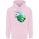 Curled Djibouti Flag Djiboutians Day Football Childrens Kids Hoodie Light Pink