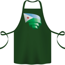 Curled Djibouti Flag Djiboutians Day Football Cotton Apron 100% Organic Forest Green