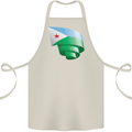 Curled Djibouti Flag Djiboutians Day Football Cotton Apron 100% Organic Natural