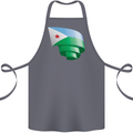 Curled Djibouti Flag Djiboutians Day Football Cotton Apron 100% Organic Steel