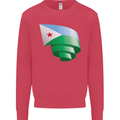 Curled Djibouti Flag Djiboutians Day Football Kids Sweatshirt Jumper Heliconia