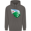 Curled Djibouti Flag Djiboutians Day Football Mens 80% Cotton Hoodie Charcoal