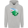 Curled Djibouti Flag Djiboutians Day Football Mens 80% Cotton Hoodie Sports Grey