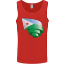 Curled Djibouti Flag Djiboutians Day Football Mens Vest Tank Top Red