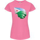 Curled Djibouti Flag Djiboutians Day Football Womens Petite Cut T-Shirt Azalea